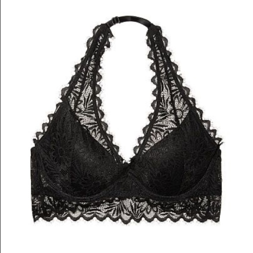 PINK black bralette